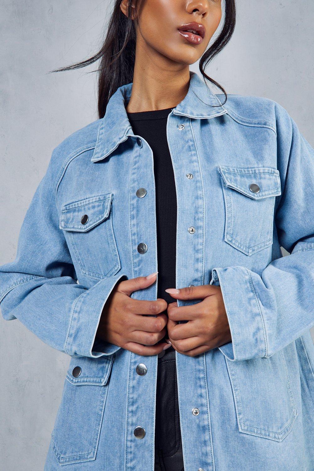 Womens denim utility store jacket